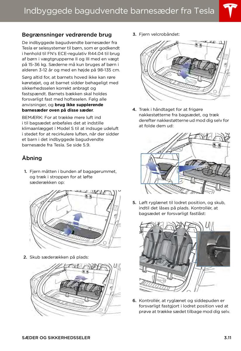 Tesla S Bilens instruktionsbog / page 33