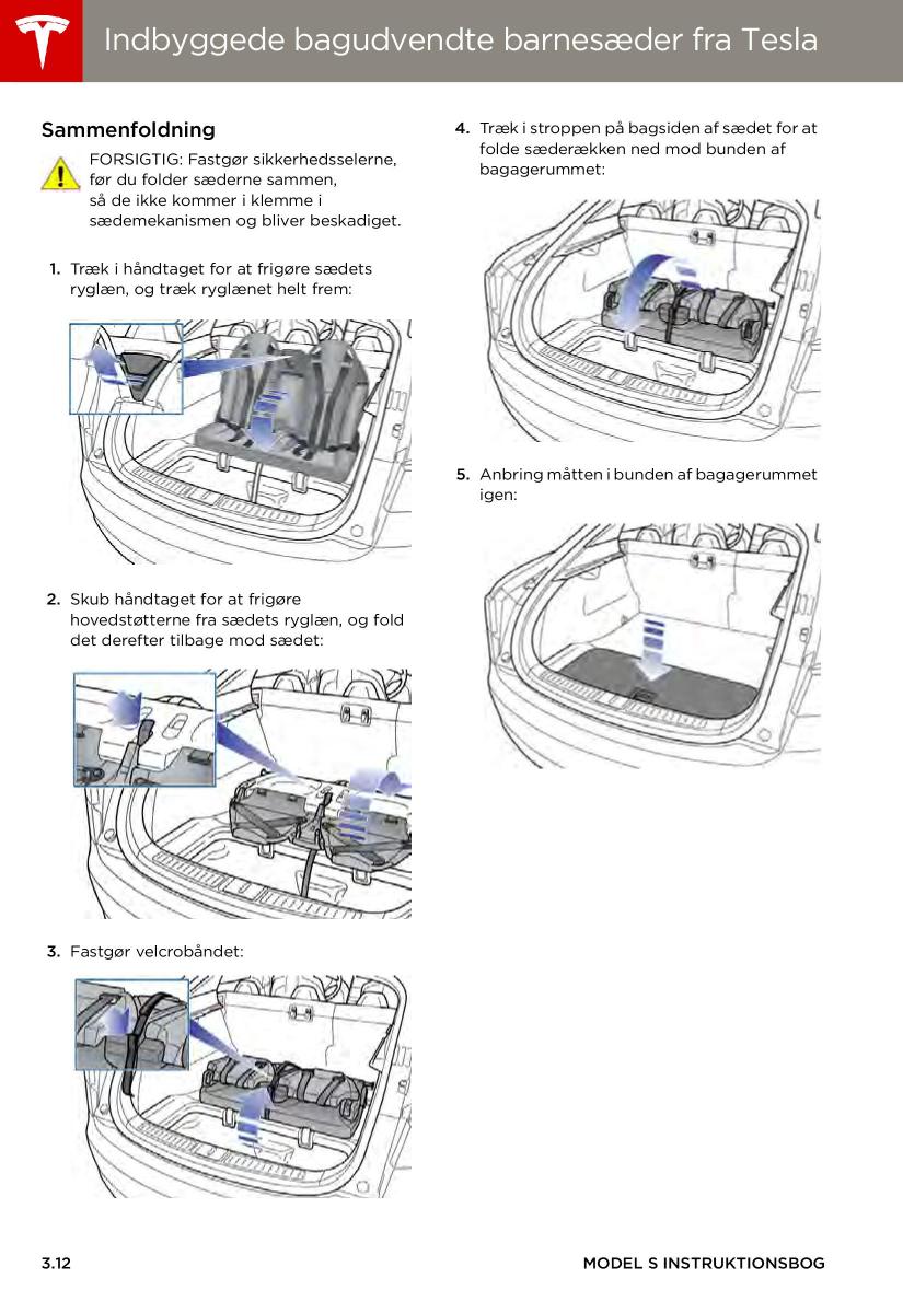 Tesla S Bilens instruktionsbog / page 34