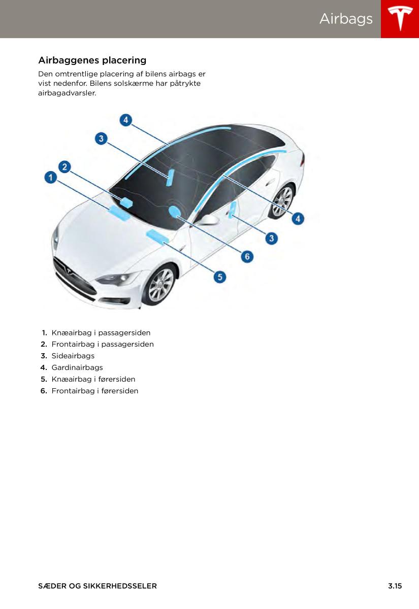 Tesla S Bilens instruktionsbog / page 37