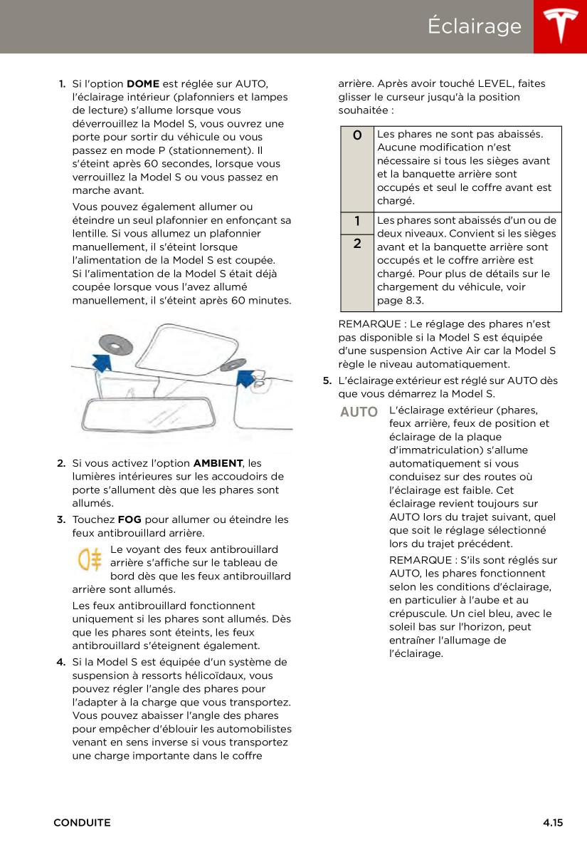 Tesla S manuel du proprietaire / page 61