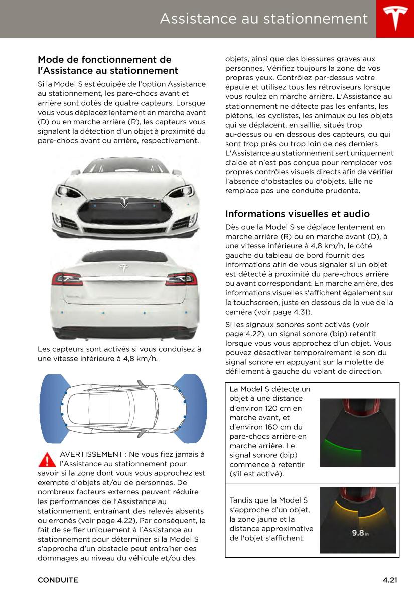 Tesla S manuel du proprietaire / page 67