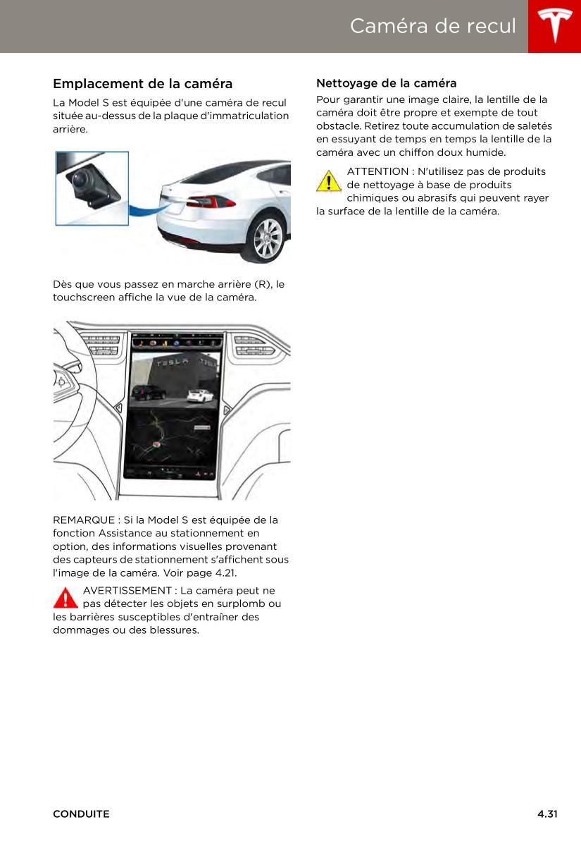 Tesla S manuel du proprietaire / page 77