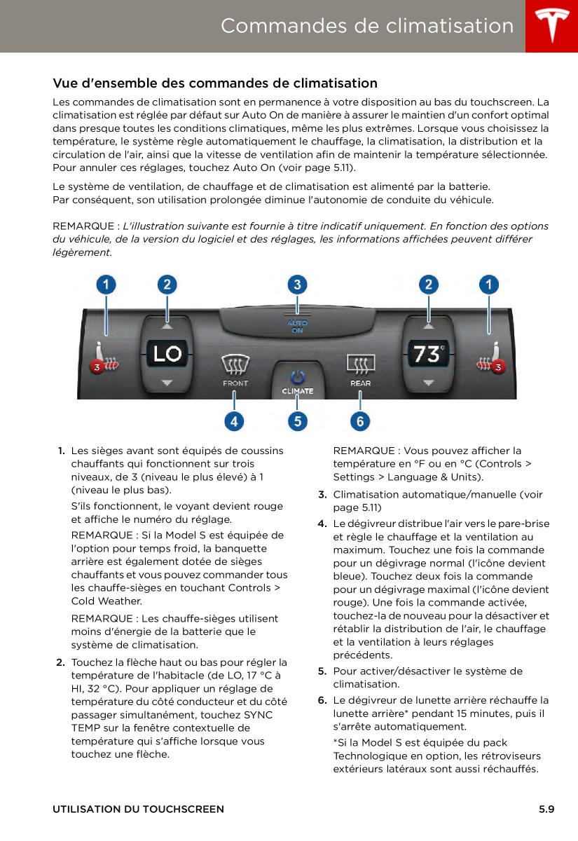 Tesla S manuel du proprietaire / page 87