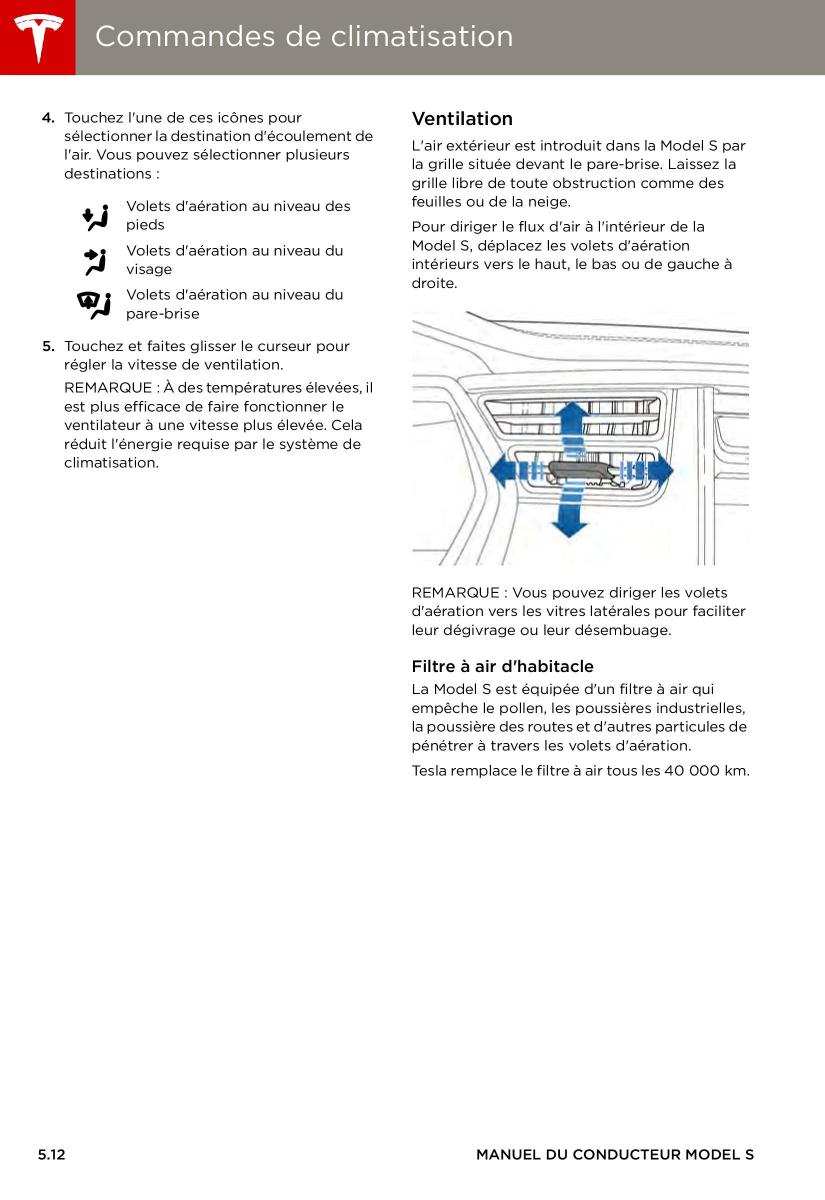 Tesla S manuel du proprietaire / page 90