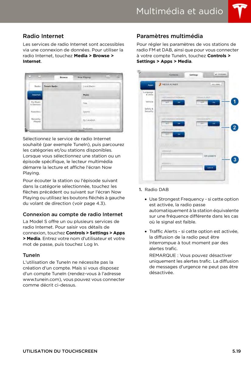 Tesla S manuel du proprietaire / page 97