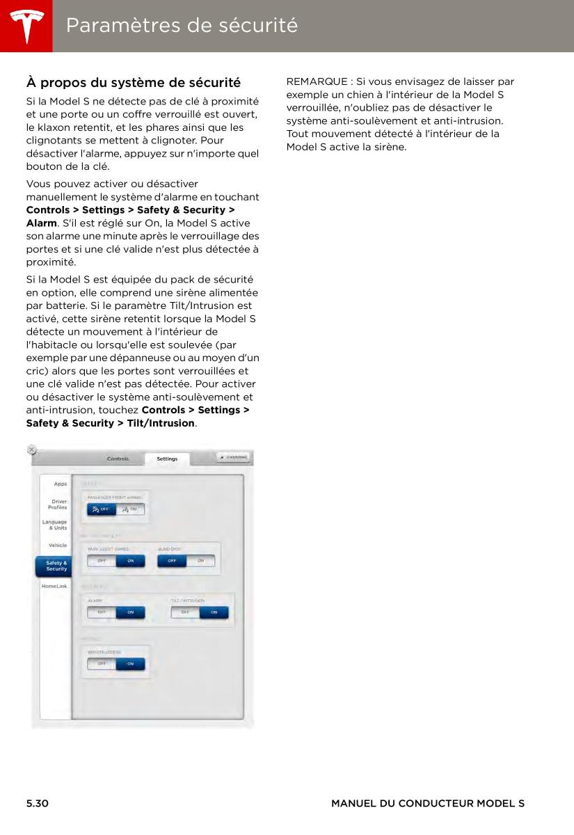 Tesla S manuel du proprietaire / page 108