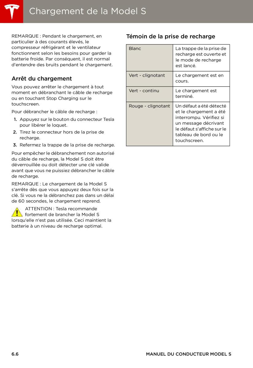 Tesla S manuel du proprietaire / page 118