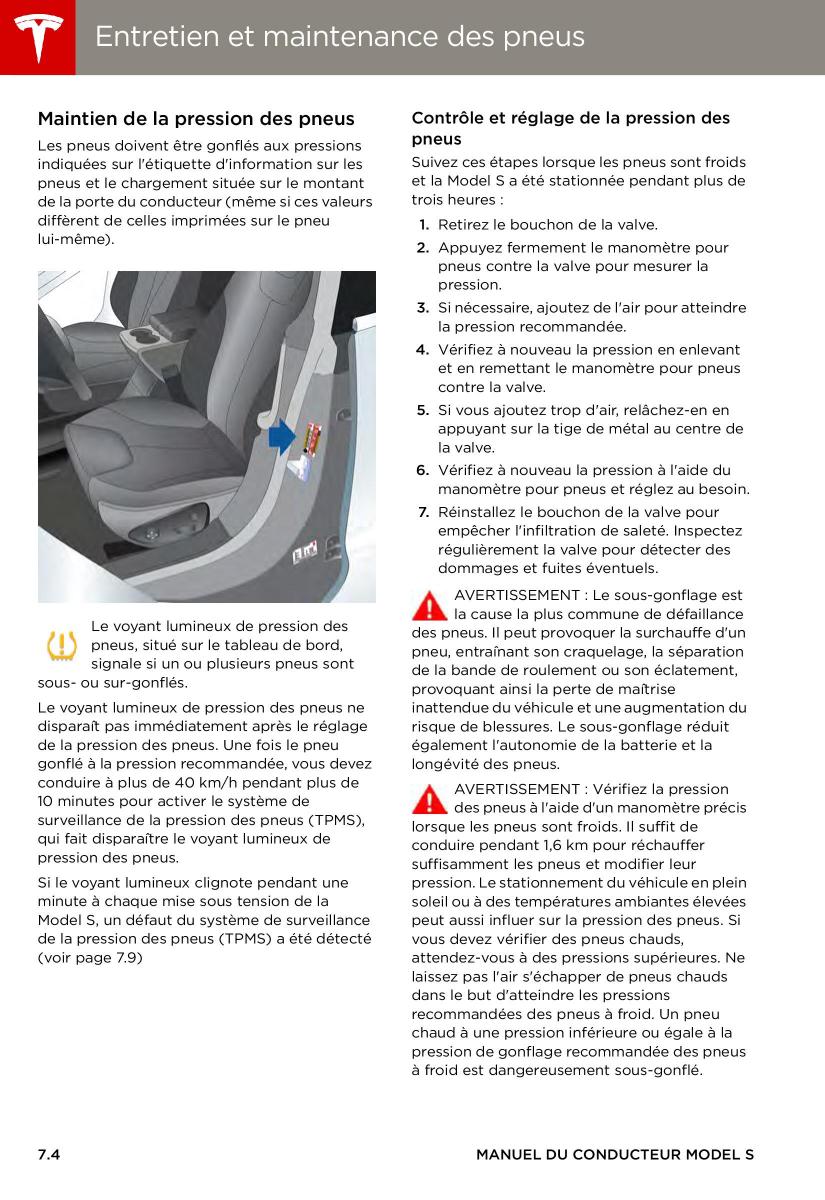 Tesla S manuel du proprietaire / page 126