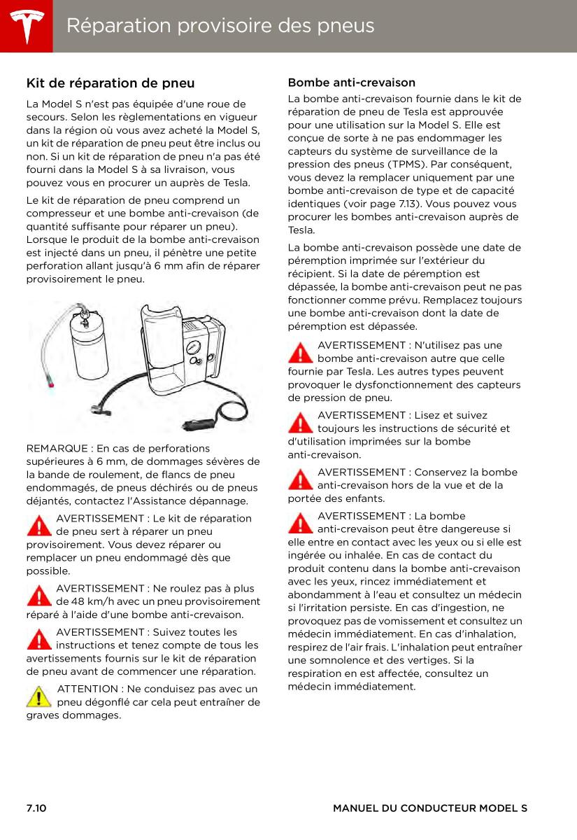 Tesla S manuel du proprietaire / page 132