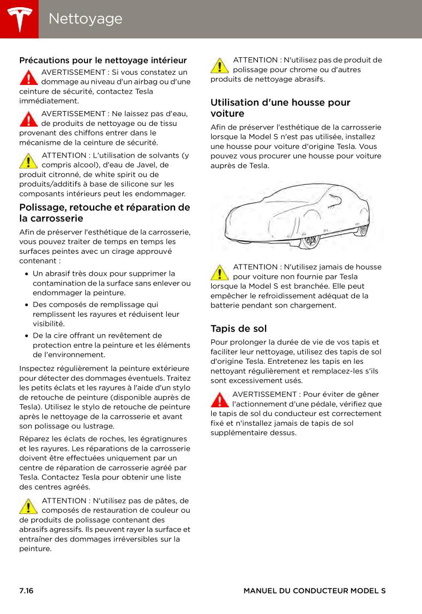 Tesla S manuel du proprietaire / page 138