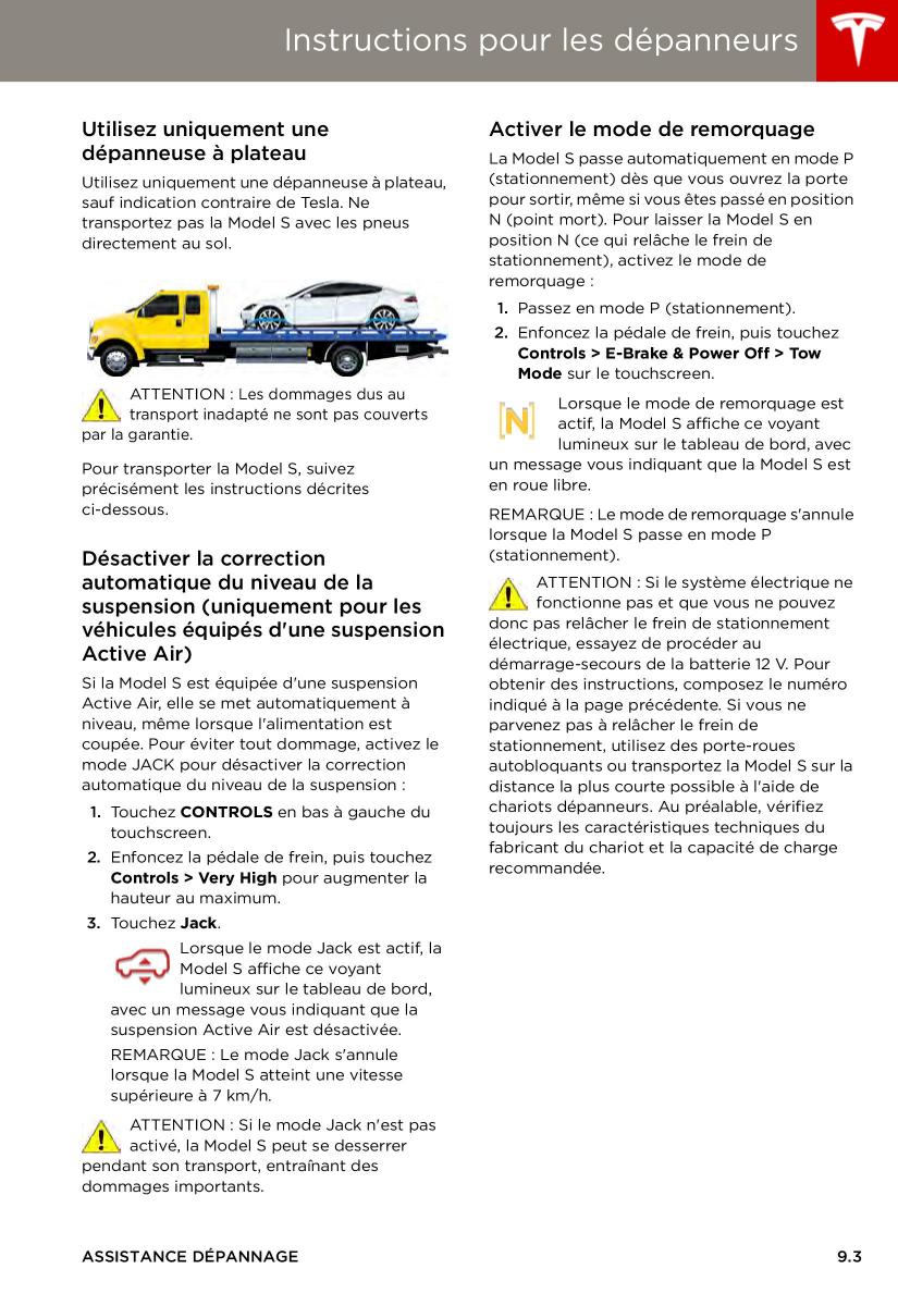 Tesla S manuel du proprietaire / page 169