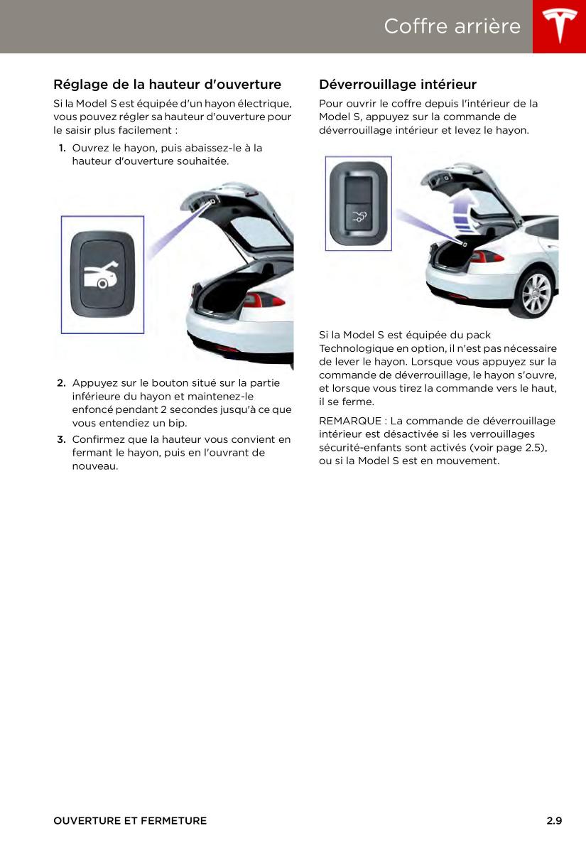 manual  Tesla S manuel du proprietaire / page 17