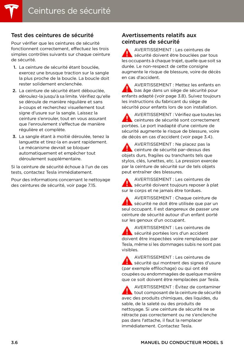 Tesla S manuel du proprietaire / page 30