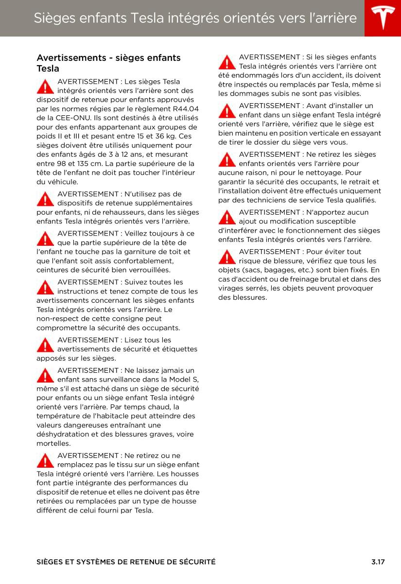 Tesla S manuel du proprietaire / page 41