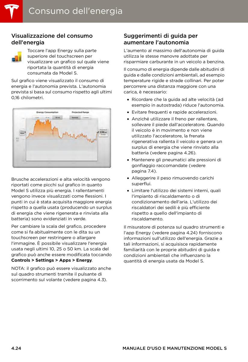 Tesla S manuale del proprietario / page 68