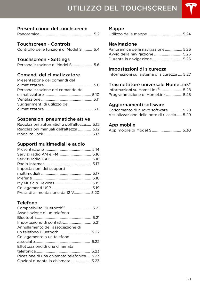 Tesla S manuale del proprietario / page 77