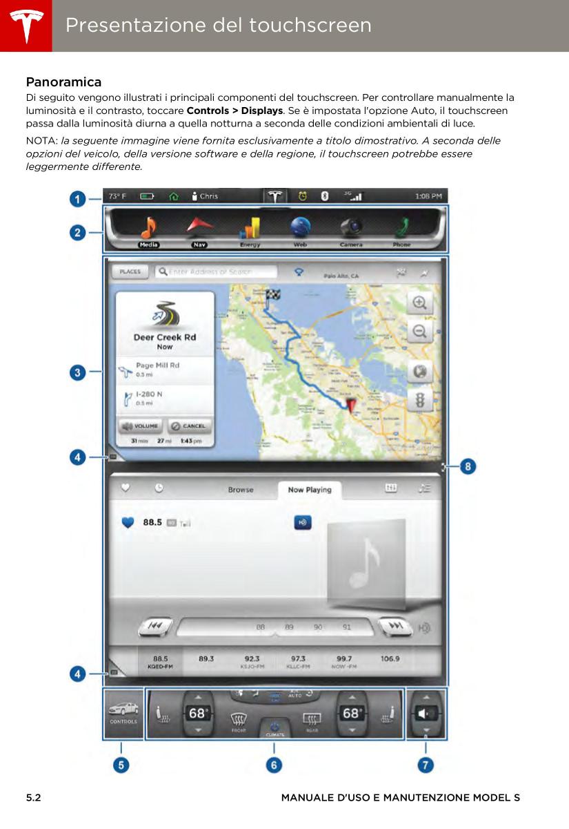 Tesla S manuale del proprietario / page 78