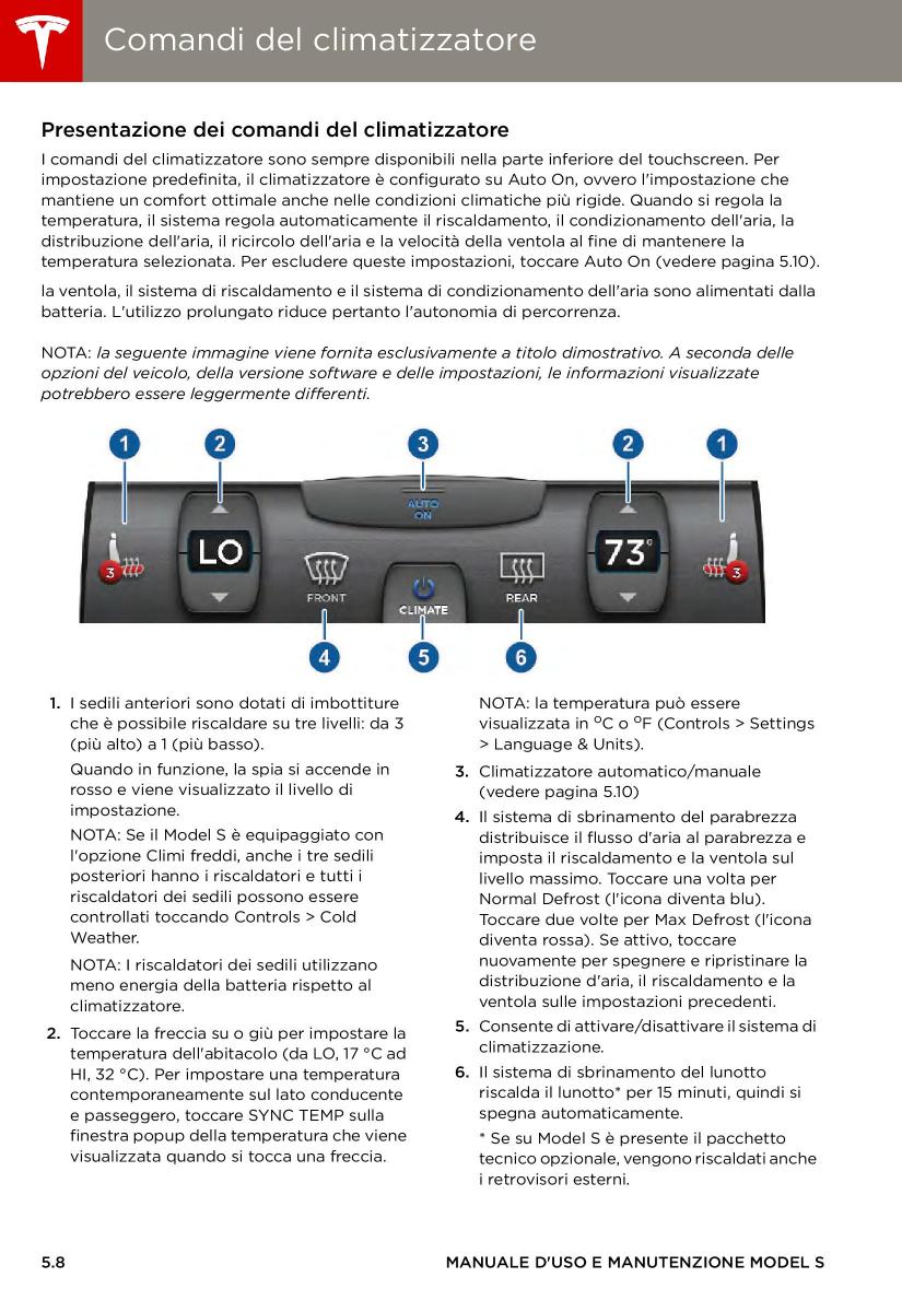 Tesla S manuale del proprietario / page 84