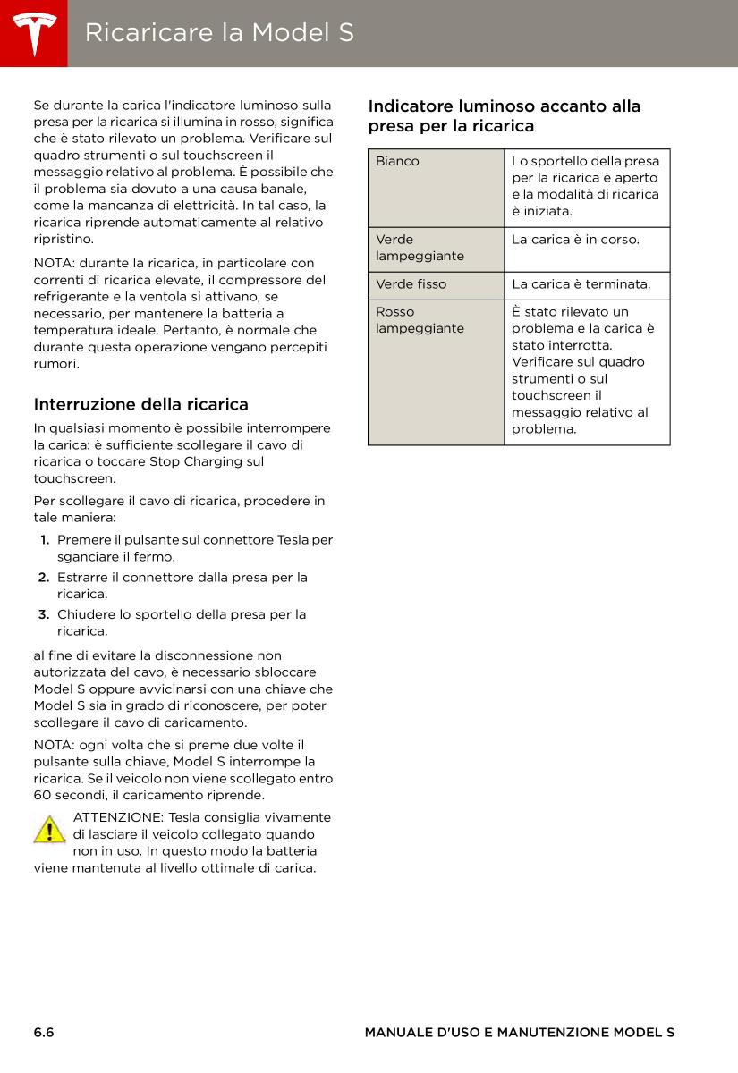 Tesla S manuale del proprietario / page 112