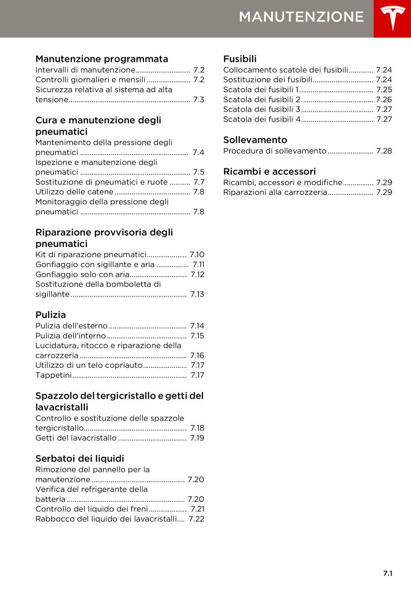 Tesla S manuale del proprietario / page 117