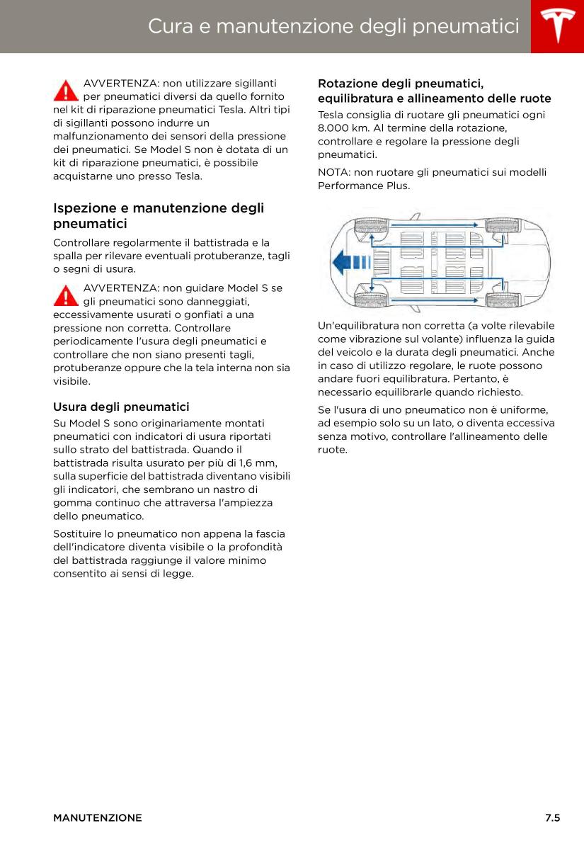 Tesla S manuale del proprietario / page 121