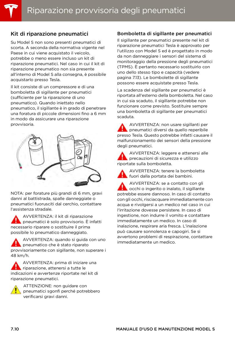 Tesla S manuale del proprietario / page 126