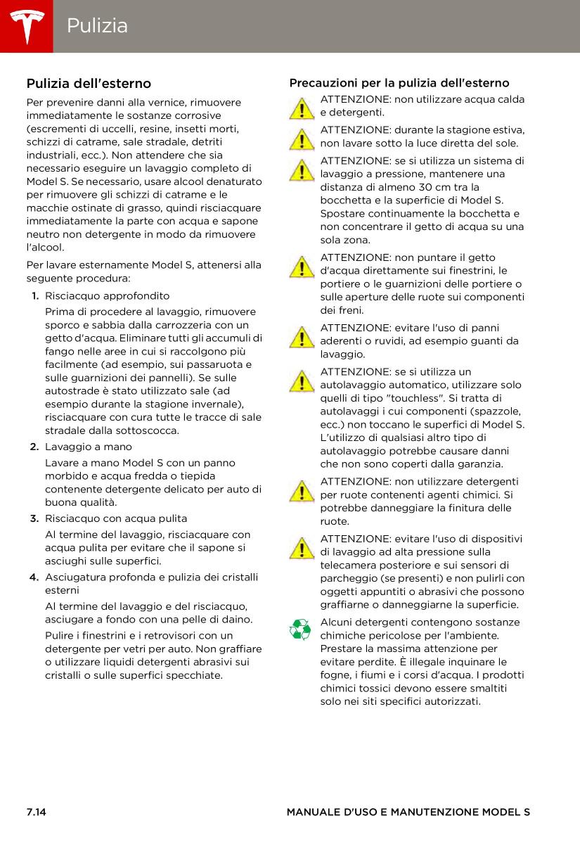Tesla S manuale del proprietario / page 130