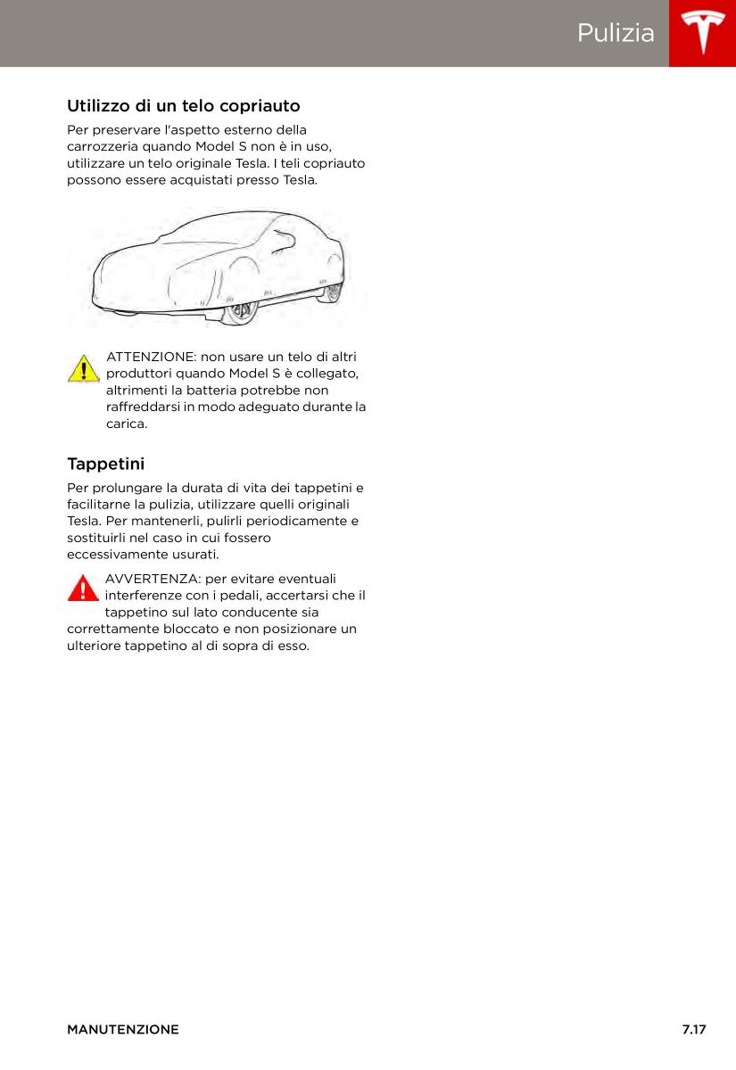 Tesla S manuale del proprietario / page 133