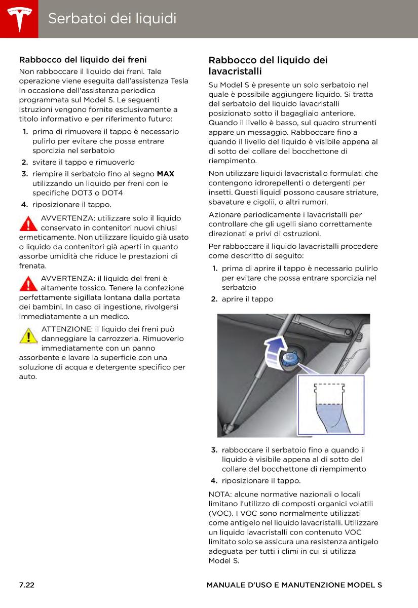 Tesla S manuale del proprietario / page 138