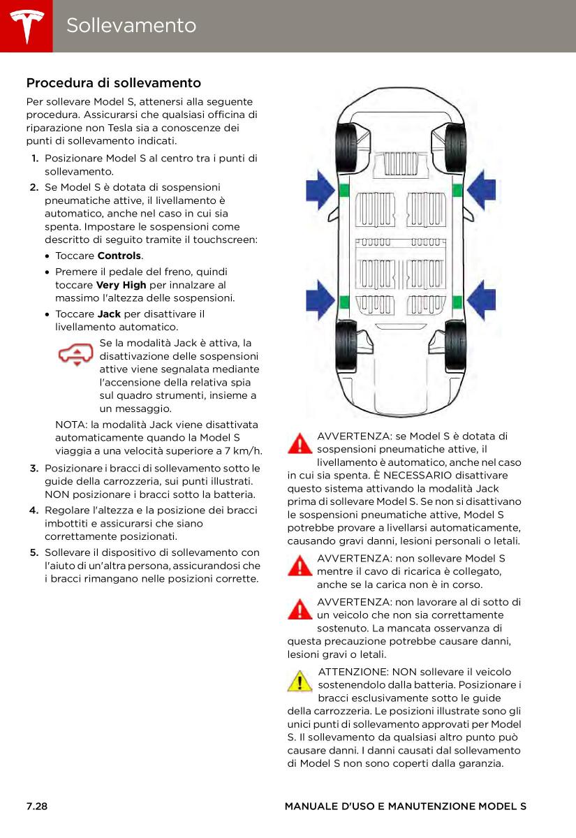 Tesla S manuale del proprietario / page 144