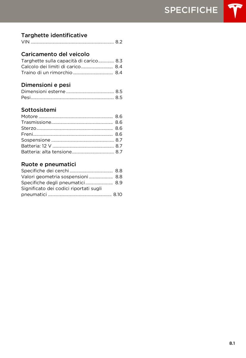 Tesla S manuale del proprietario / page 147