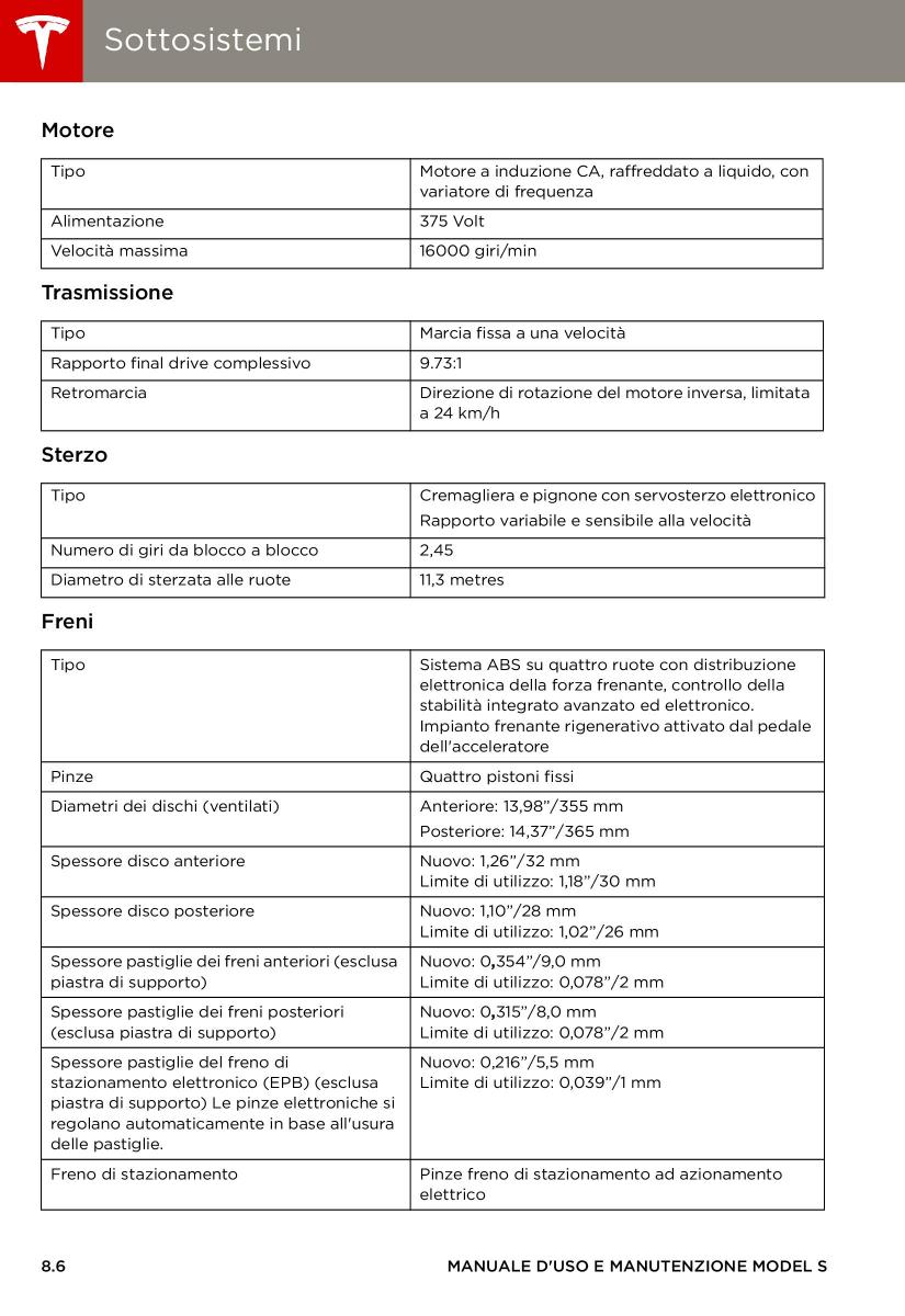 Tesla S manuale del proprietario / page 152