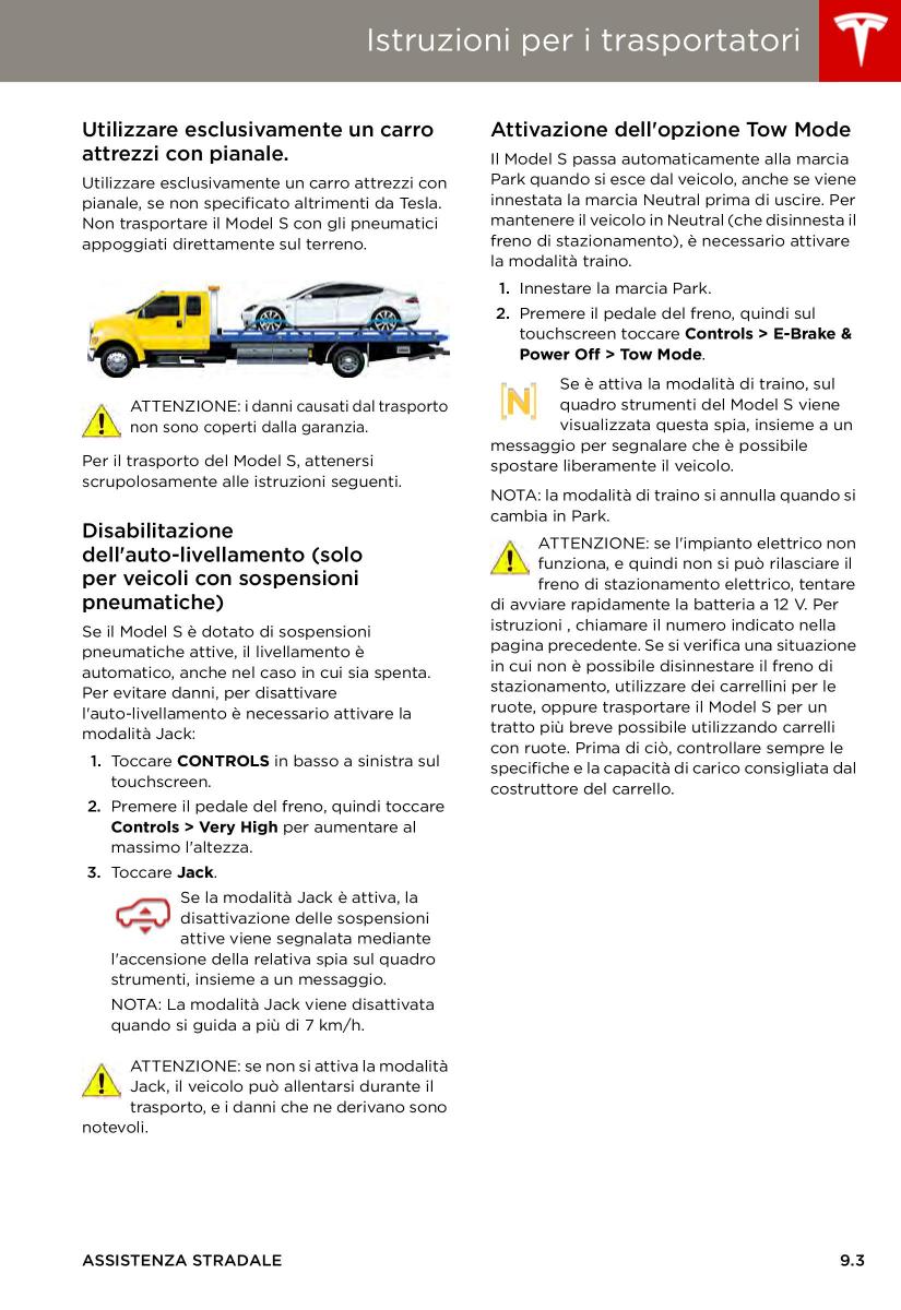 Tesla S manuale del proprietario / page 161