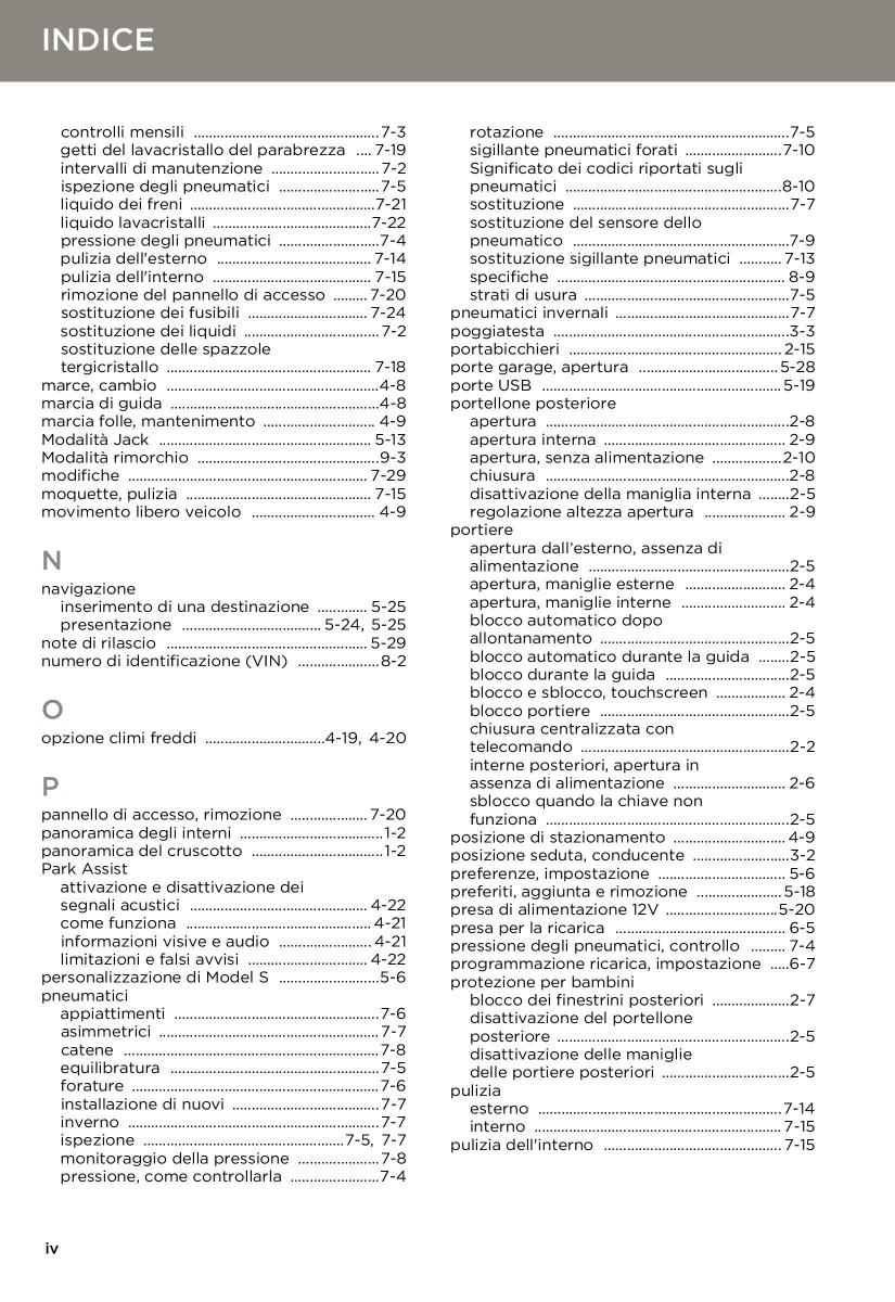 Tesla S manuale del proprietario / page 170