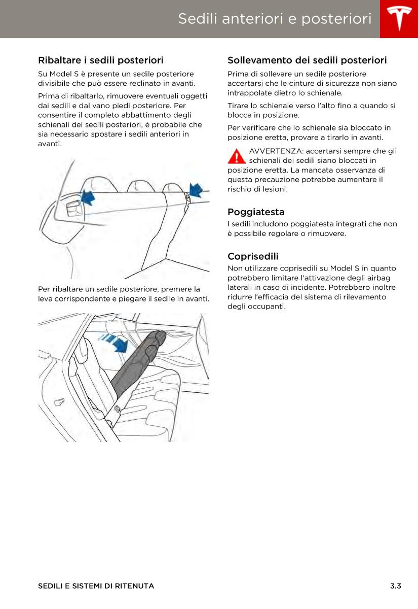 Tesla S manuale del proprietario / page 27