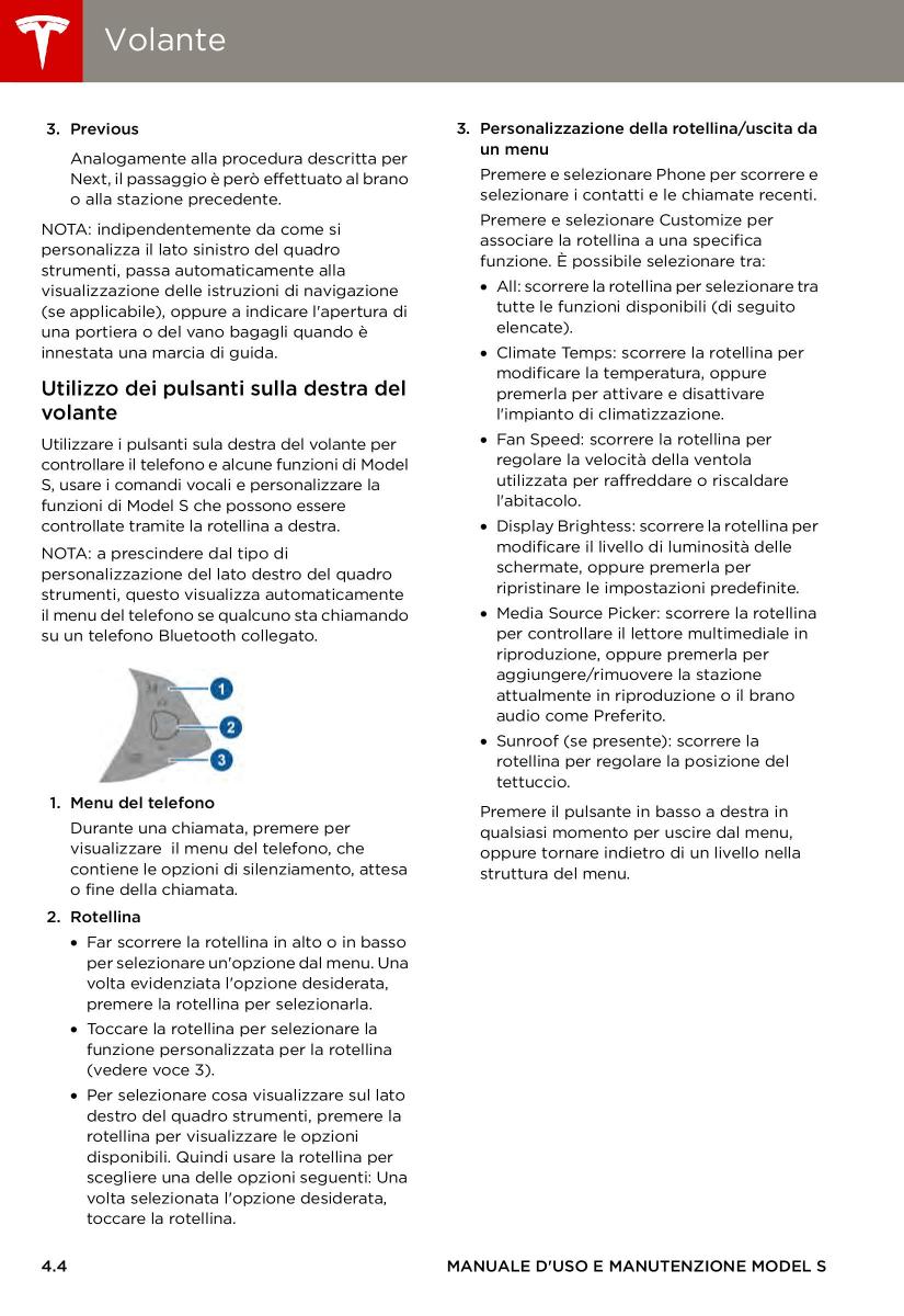 Tesla S manuale del proprietario / page 48