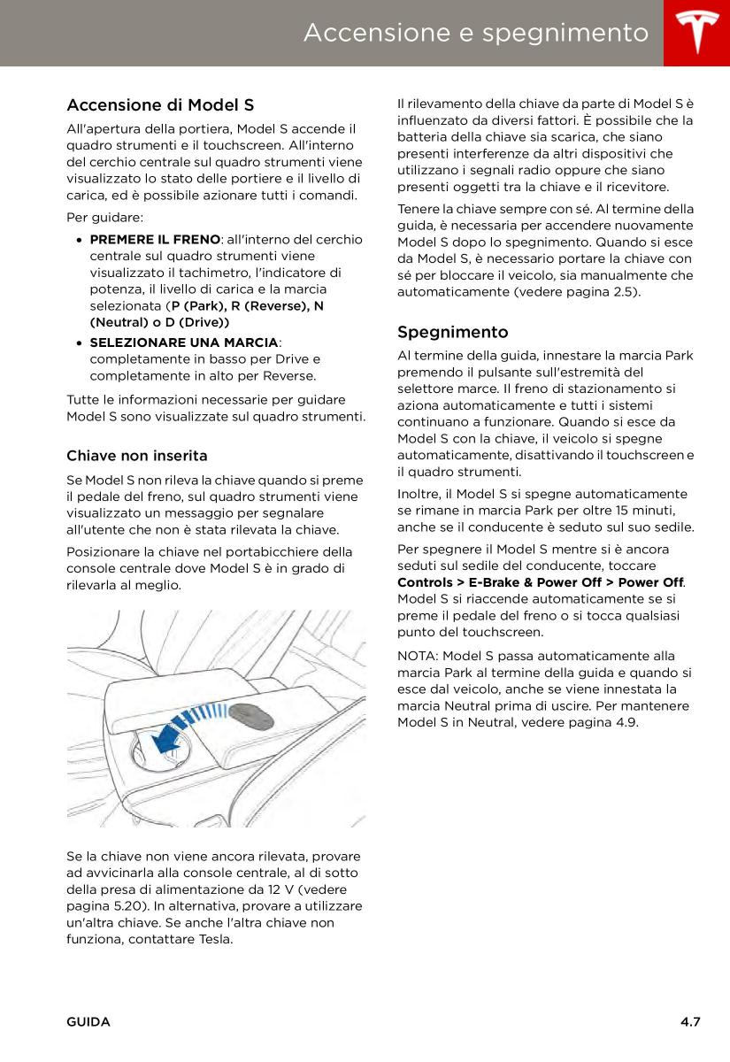 Tesla S manuale del proprietario / page 51