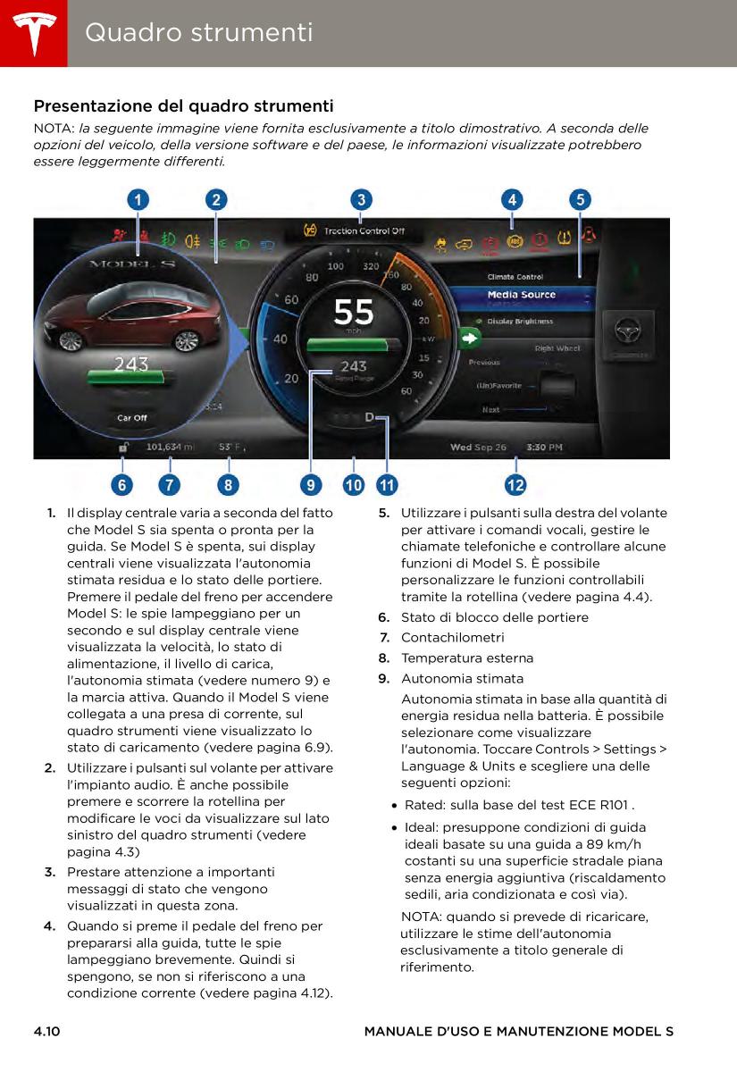 Tesla S manuale del proprietario / page 54