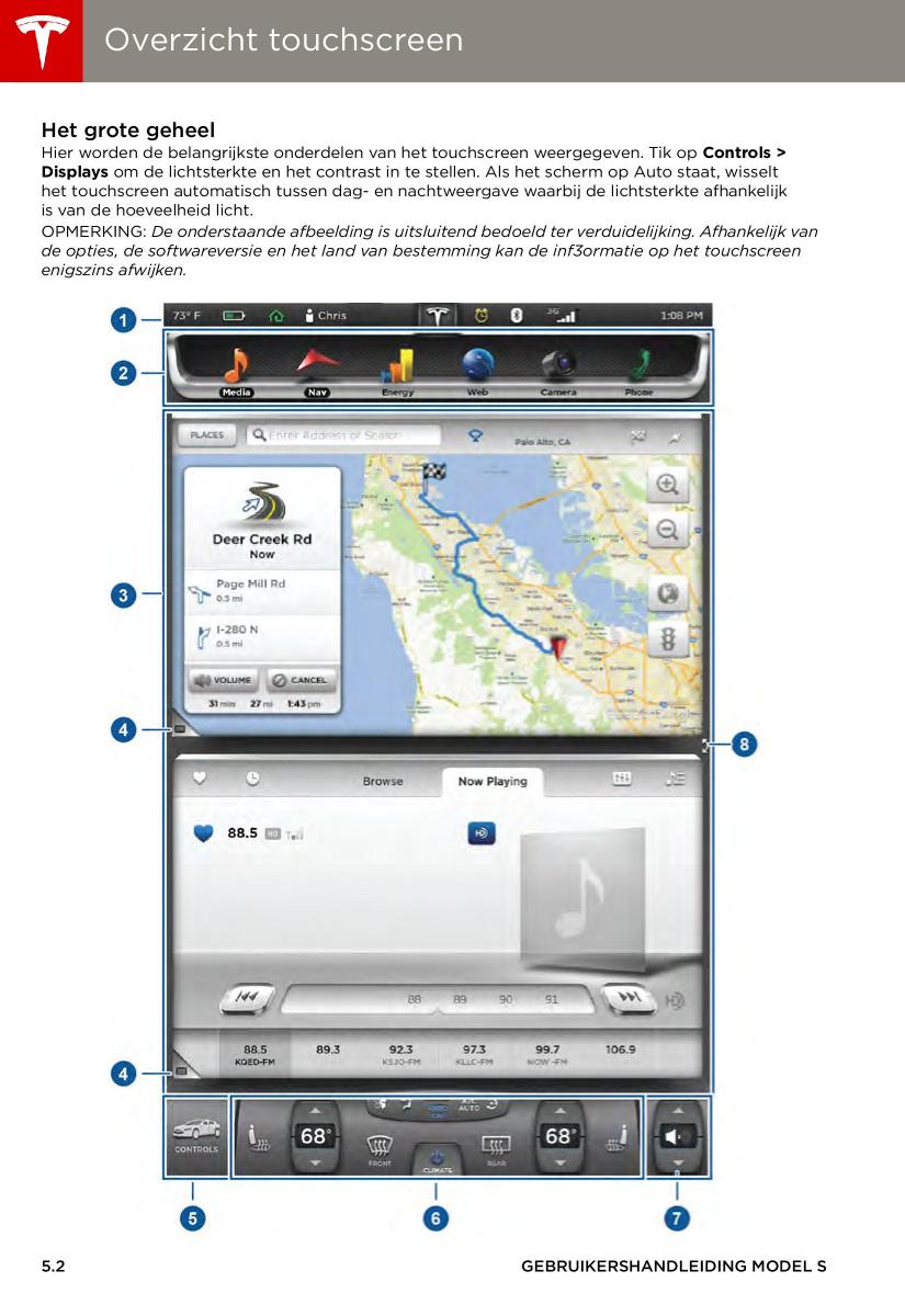 Tesla S handleiding / page 72