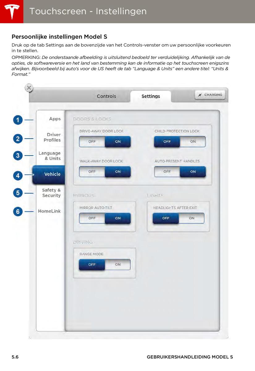 Tesla S handleiding / page 76