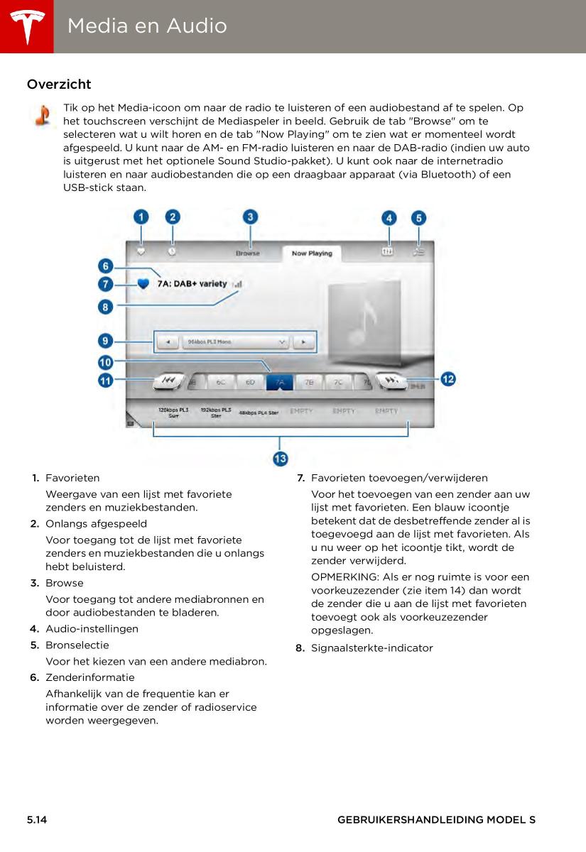 Tesla S handleiding / page 84