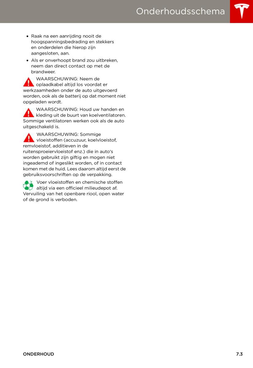 Tesla S handleiding / page 109