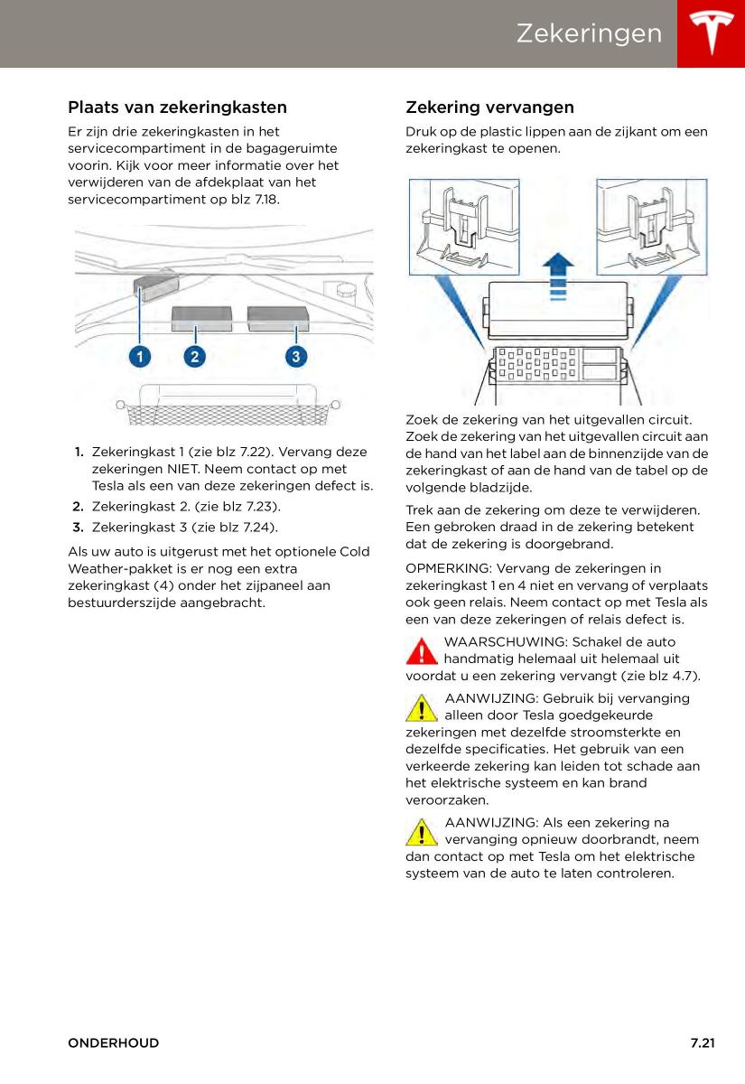 Tesla S handleiding / page 127