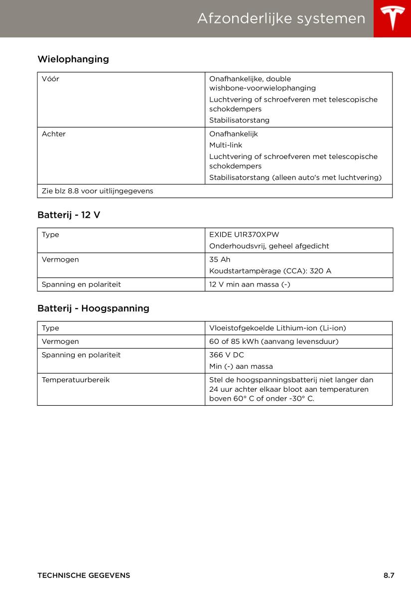 Tesla S handleiding / page 141