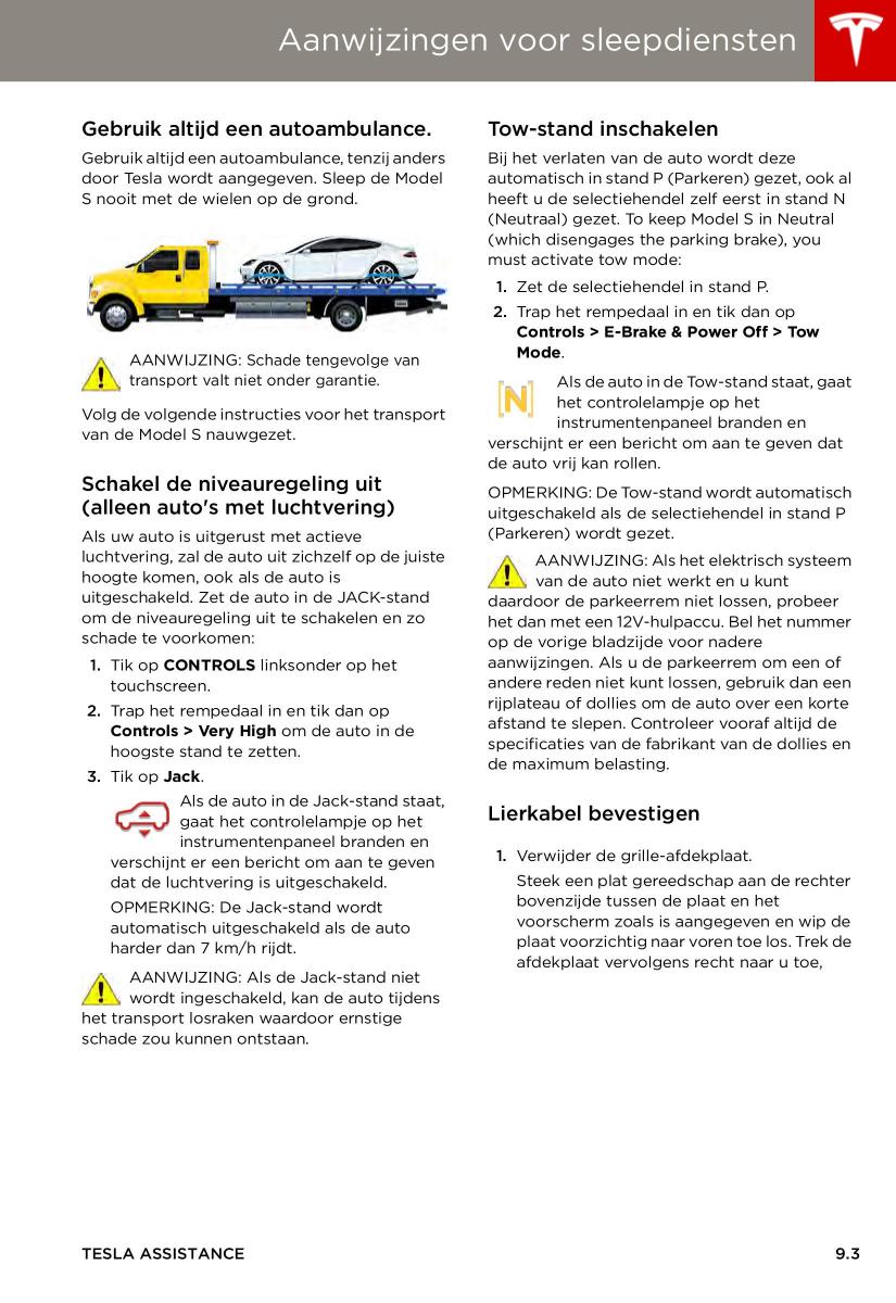 Tesla S handleiding / page 149