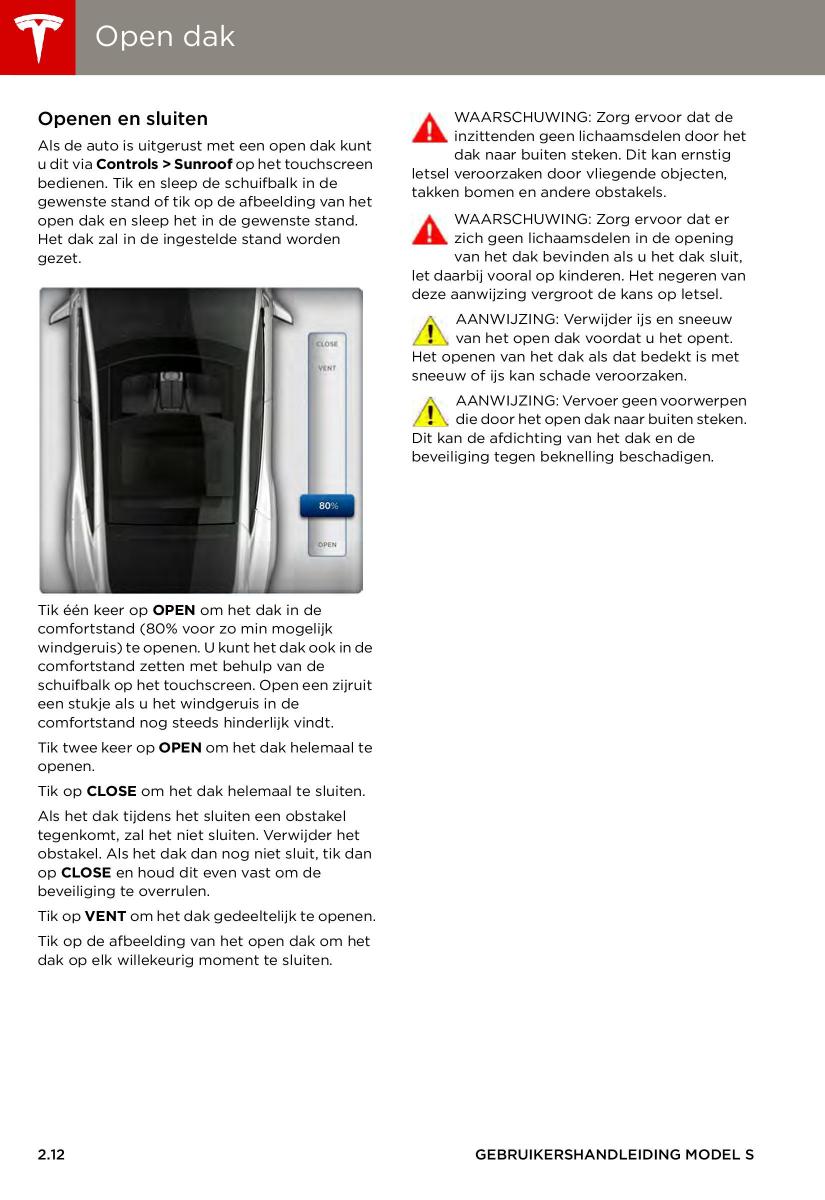 Tesla S handleiding / page 20