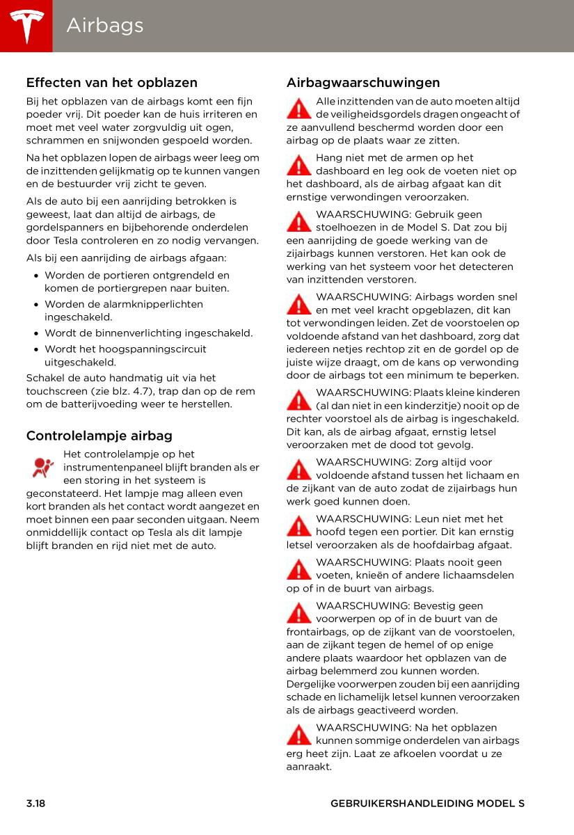 Tesla S handleiding / page 40