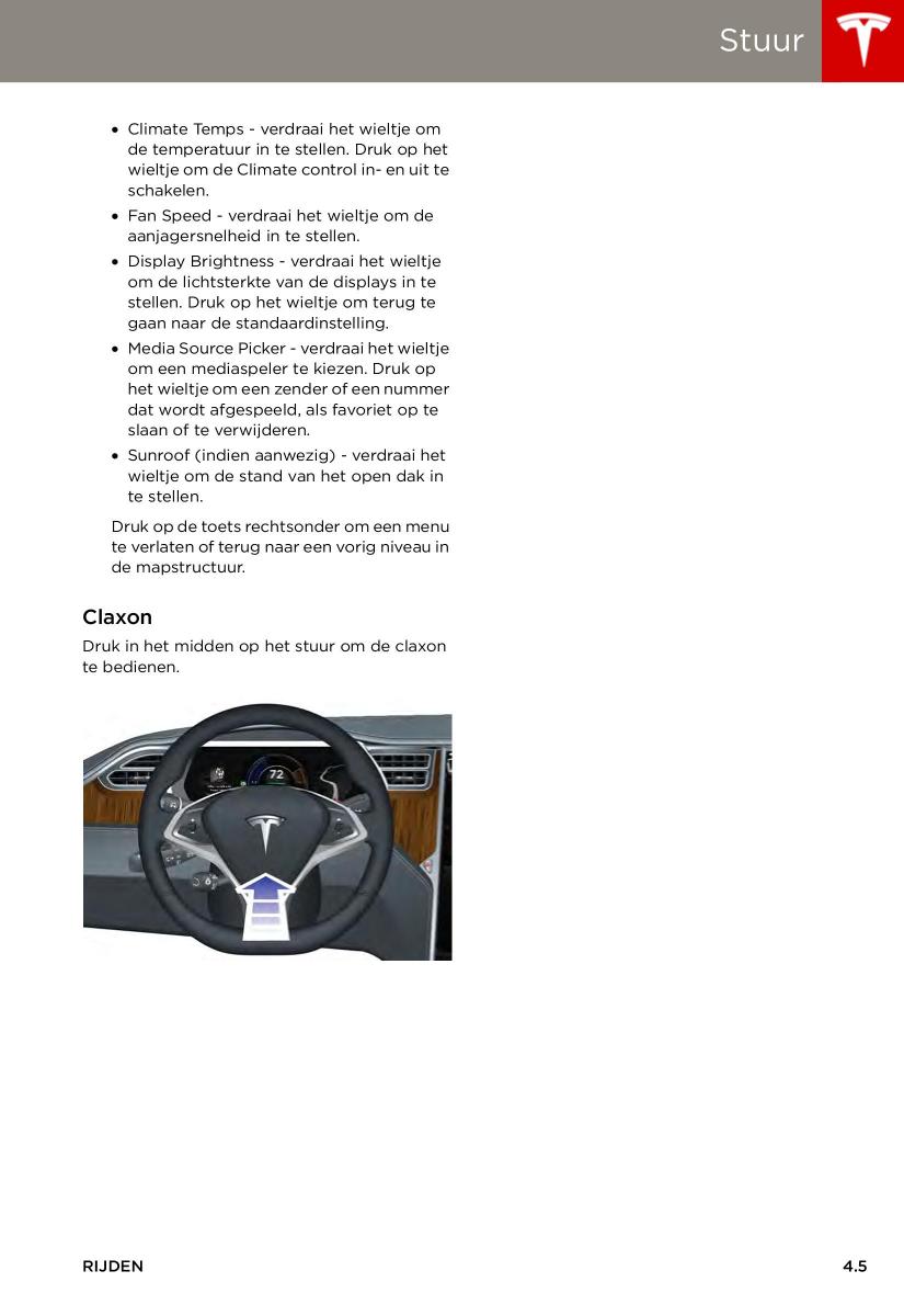 Tesla S handleiding / page 45