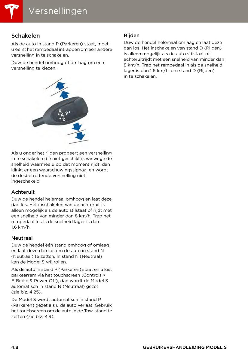 Tesla S handleiding / page 48