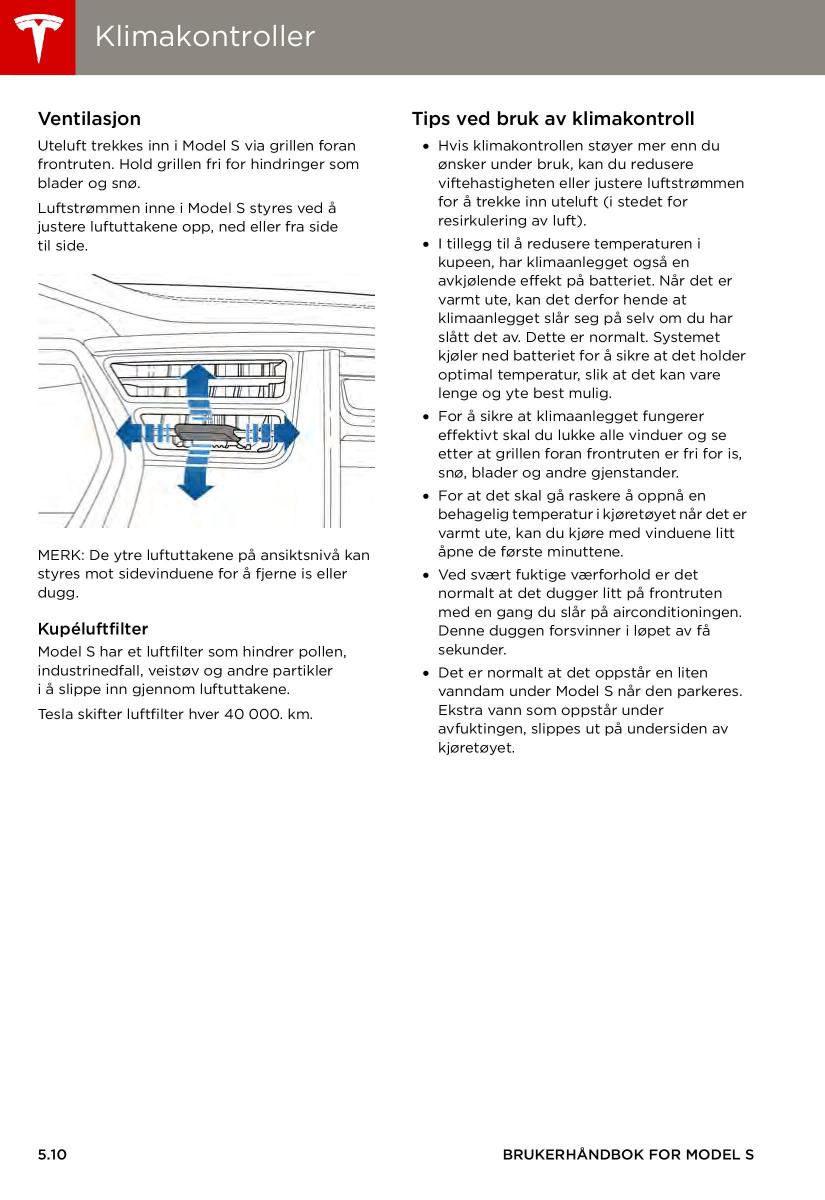 Tesla S bruksanvisningen / page 74